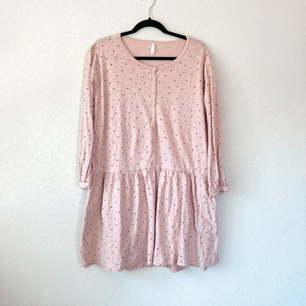 Rylee + Cru Womens Mini Stars Button Up Dress, Size Medium